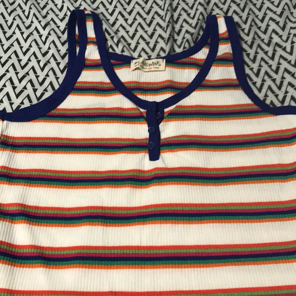 RIBBED TANK TOP<CROPPED >